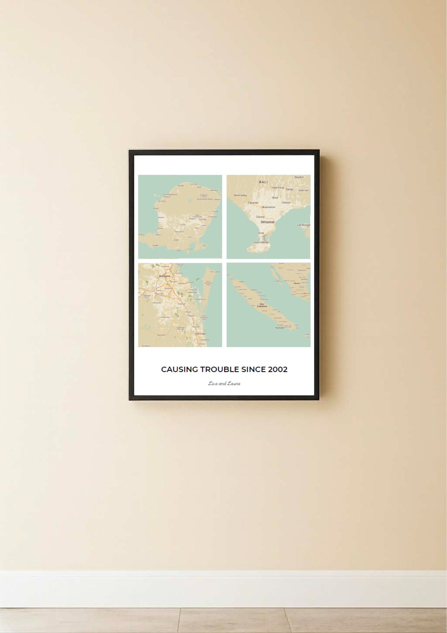Personalised Travel Map Print